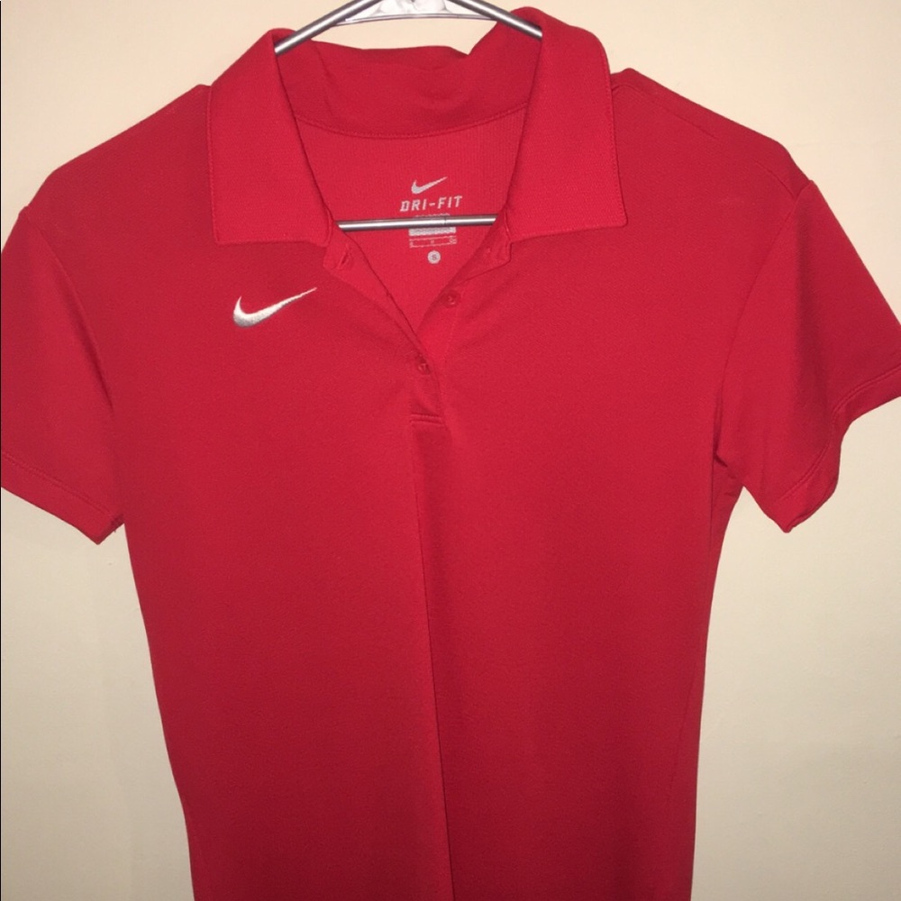 Nike Red Dry Fit polo